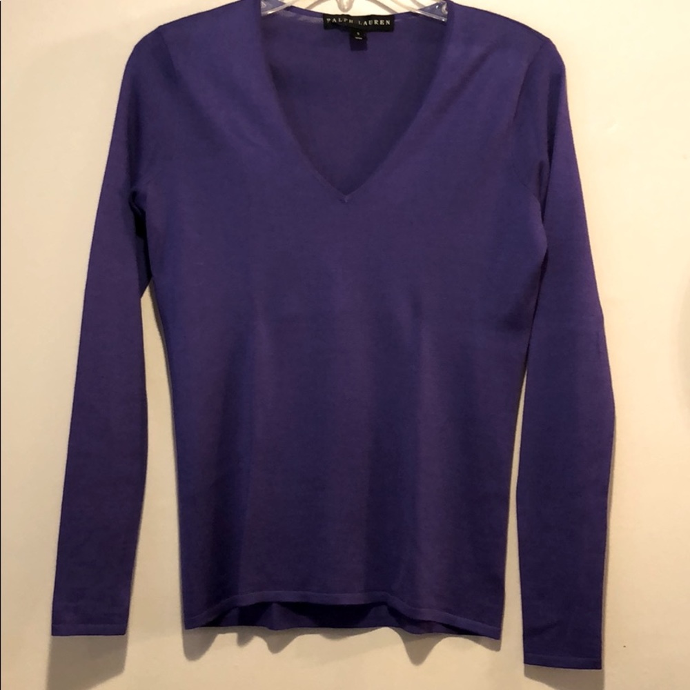 Ralph Lauren Black Label RLBL cash/silk top violet